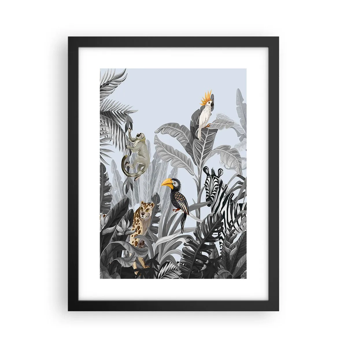 Affisch i svart ram - Afrikansk saga - 30x40 cm