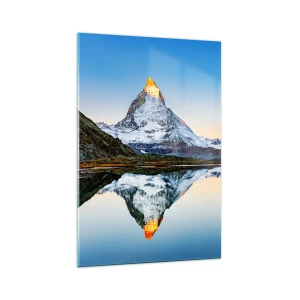 Glastavla - Bild på glas - Två världar - 70x100 cm