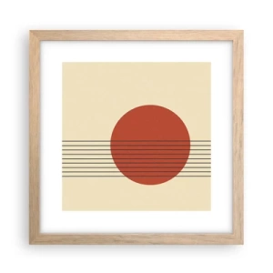 Affisch i ram av ljusek - Cirkel och linjer - 30x30 cm