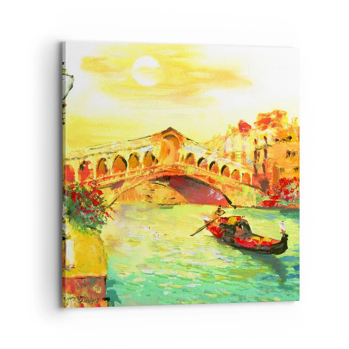 Canvastavla - Bild på duk - De förälskades pilgrimståg - 70x70 cm