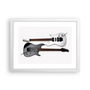 Affisch i vit ram - Formens harmoni - 40x30 cm