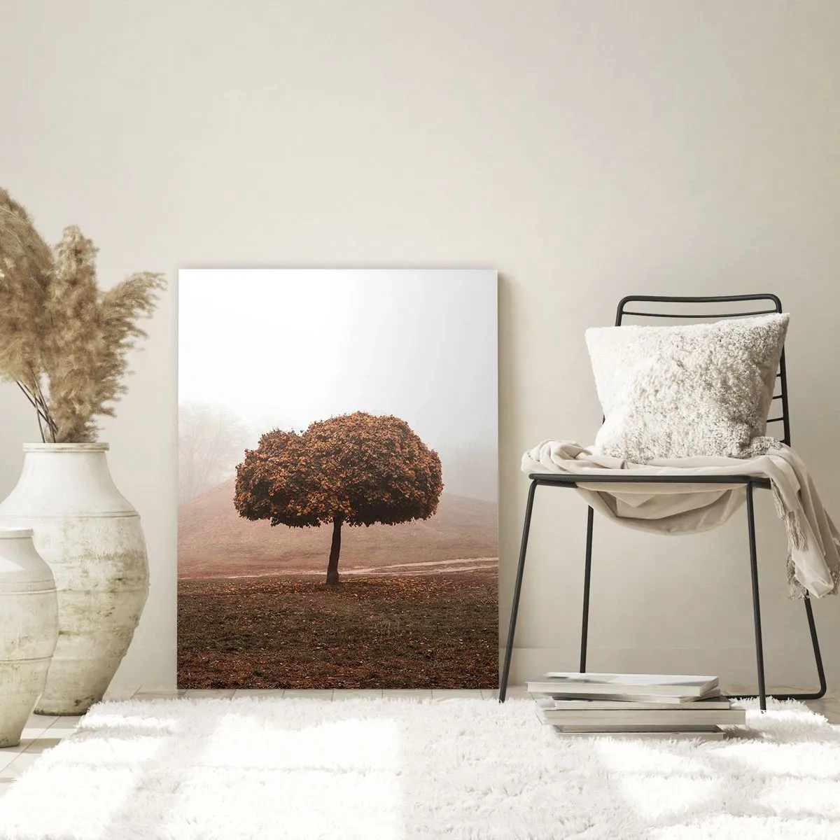 Glastavla - Bild på glas - Efter en hektisk sommar - 50x70 cm