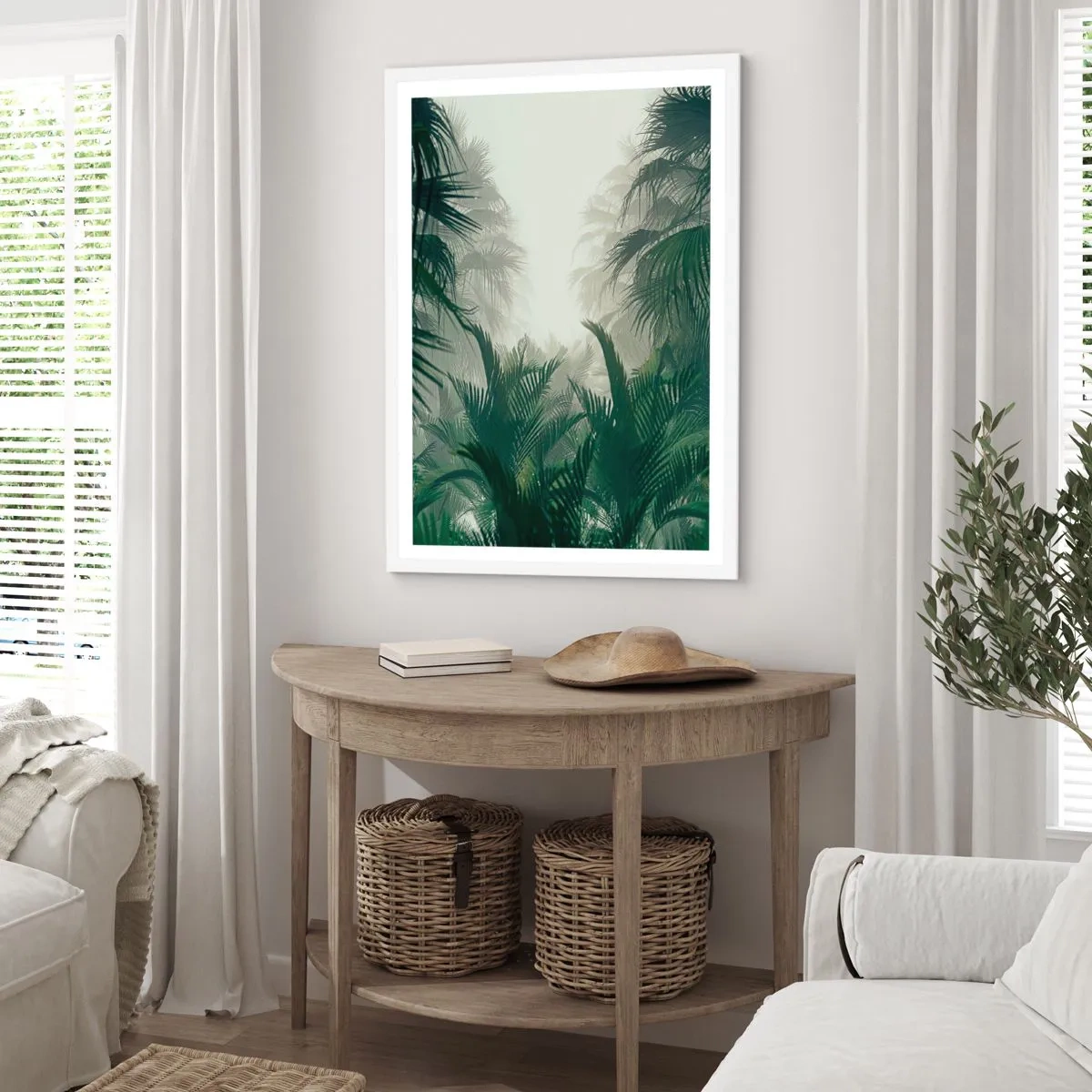 Affisch i vit ram - Tropisk hemlighet - 30x40 cm