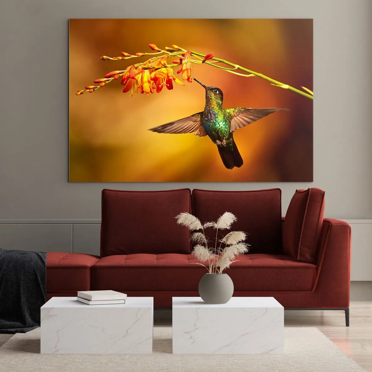 Glastavla - Bild på glas - Ljusbud enligt Mayafolket - 120x80 cm