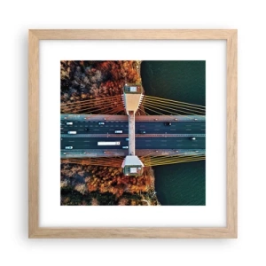 Affisch i ram av ljusek - Bortom vatten, bortom skog - 30x30 cm