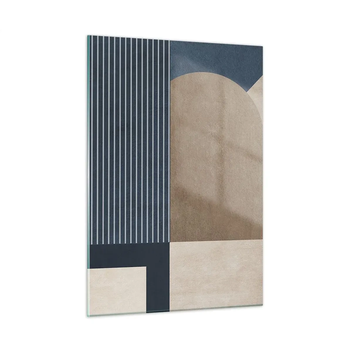 Glastavla - Bild på glas - Komposition av enkelhet och rundhet - 50x70 cm