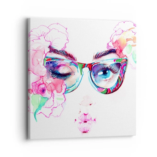 Canvastavla - Bild på duk - Frestande löfte - 40x40 cm