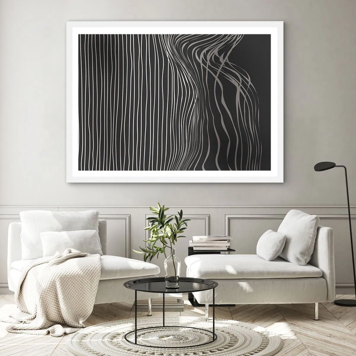 Affisch i vit ram - Rytm och accent - 100x70 cm