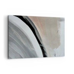 Canvastavla - Bild på duk - Komposition: en båge av svart och grått - 120x80 cm