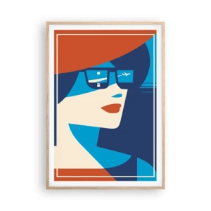 Affisch i ram av ljusek - Semesterresa - 70x100 cm