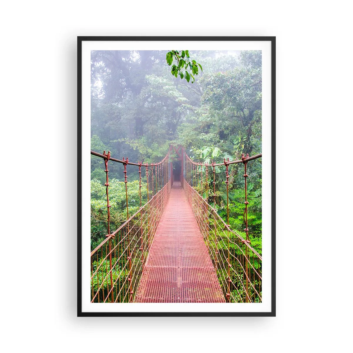 Affisch i svart ram - Upphängd i trädkronorna - 70x100 cm