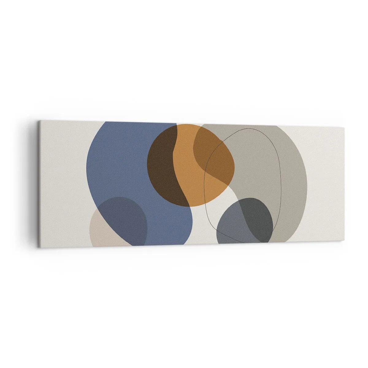 Canvastavla - Bild på duk - Färgernas droppar - 140x50 cm