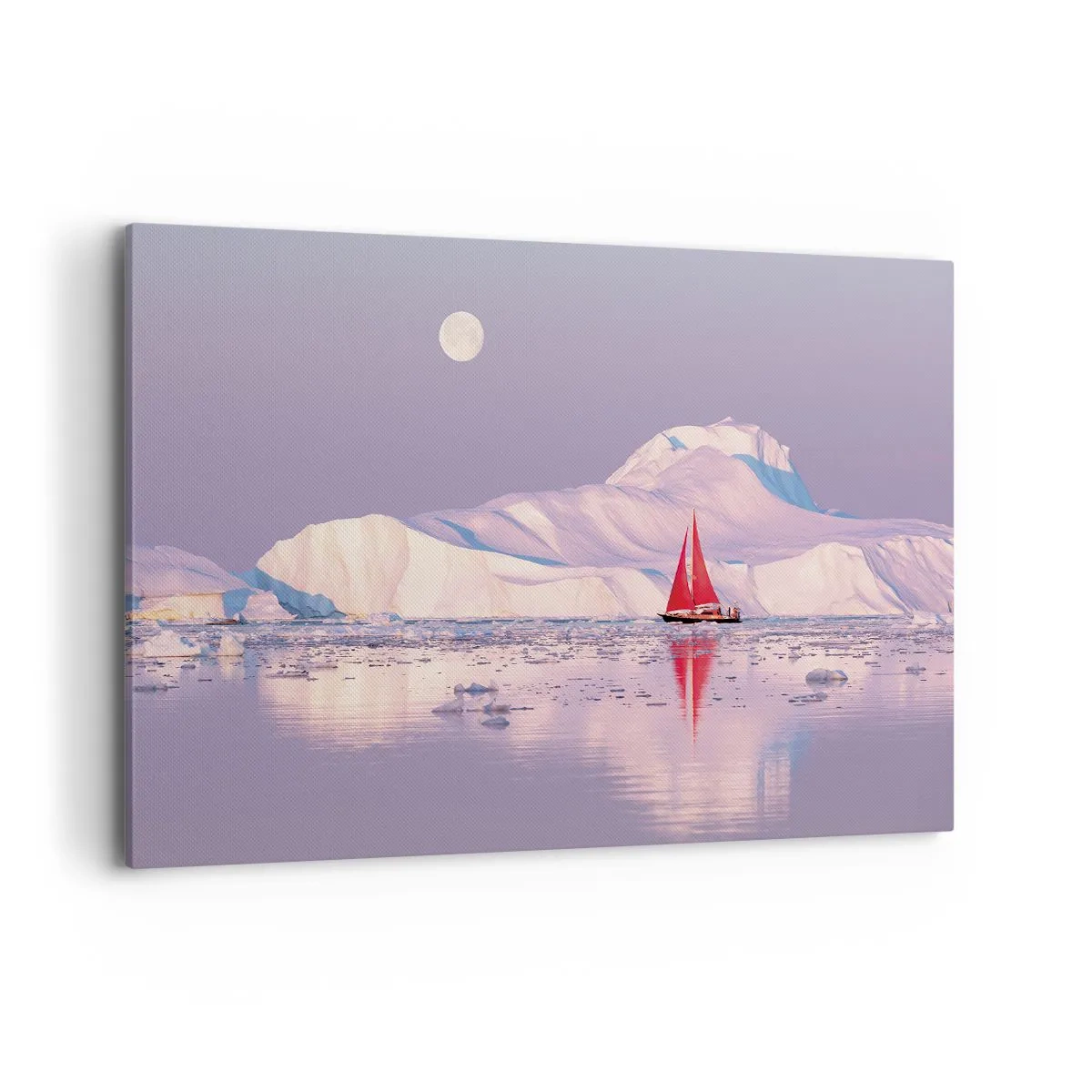 Canvastavla - Bild på duk - Seglens glöd, isens kyla - 120x80 cm