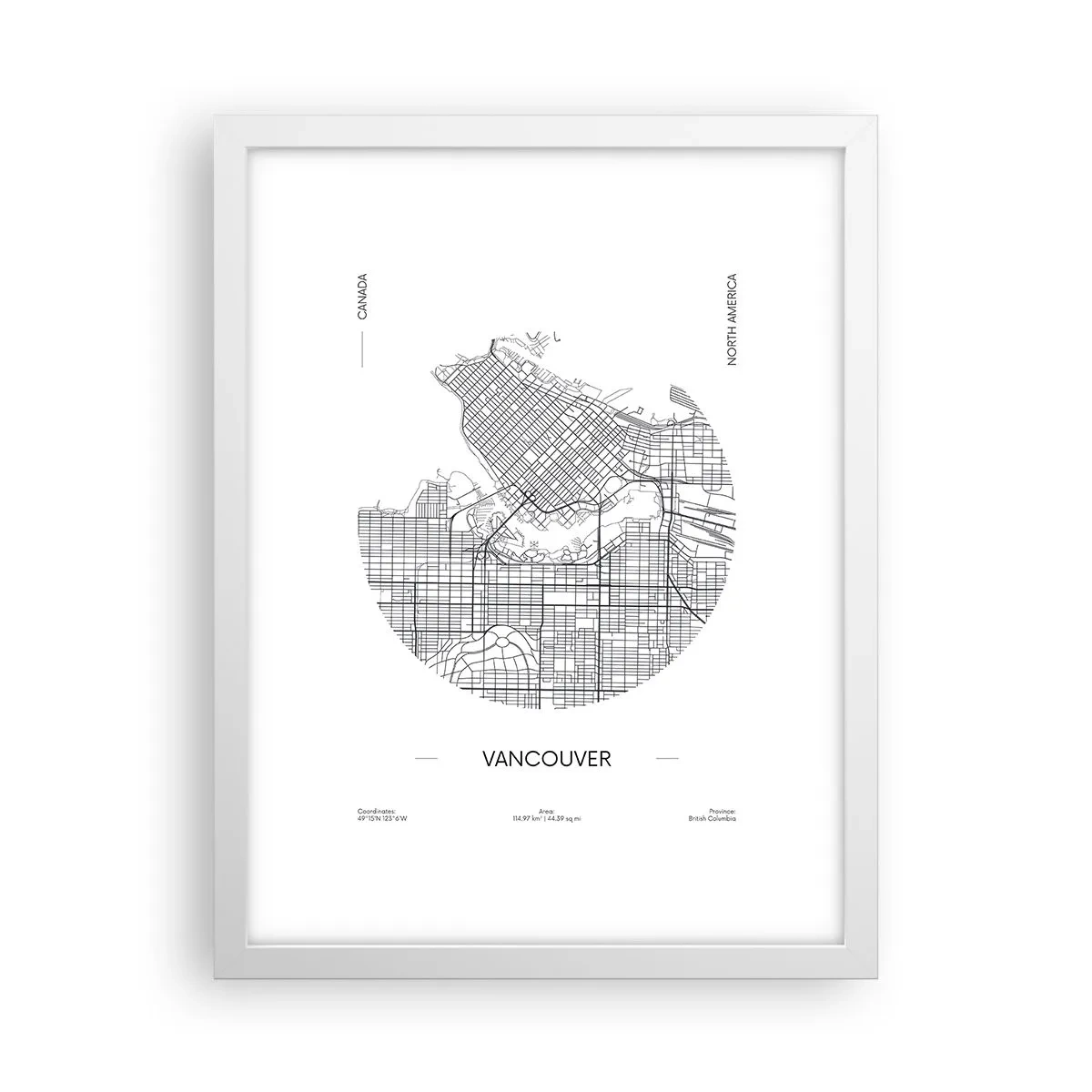 Affisch i vit ram - Vacouvers anatomi - 30x40 cm