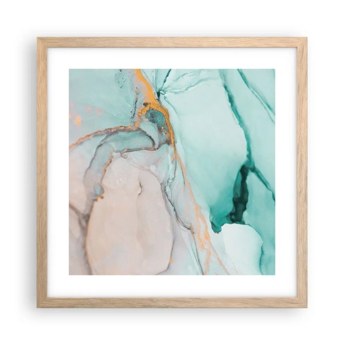 Affisch i ram av ljusek - Formernas och färgernas dans - 40x40 cm