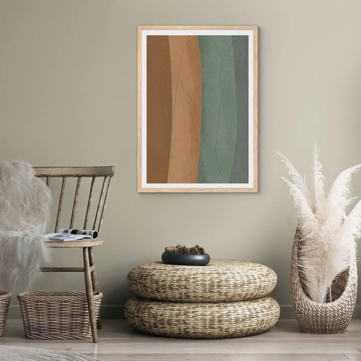 Affisch i ram av ljusek - Horisontell komposition - 50x70 cm