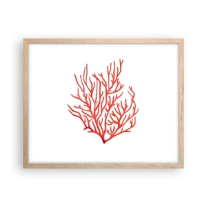 Affisch i ram av ljusek - Filigran av korall - 50x40 cm