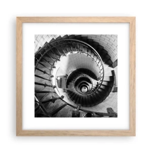 Affisch i ram av ljusek - Högre och högre - 30x30 cm