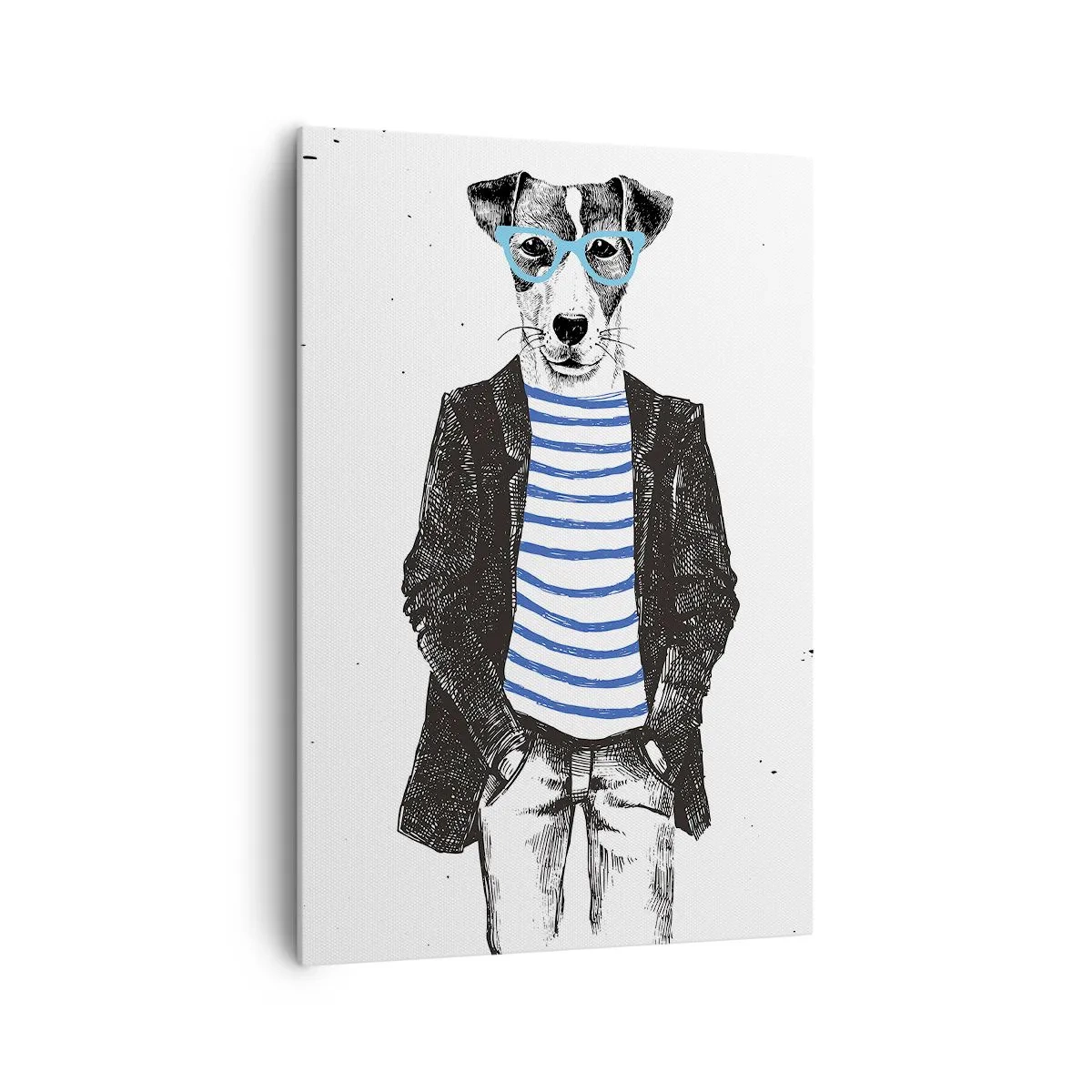 Canvastavla - Bild på duk - Hundelegans - 70x100 cm