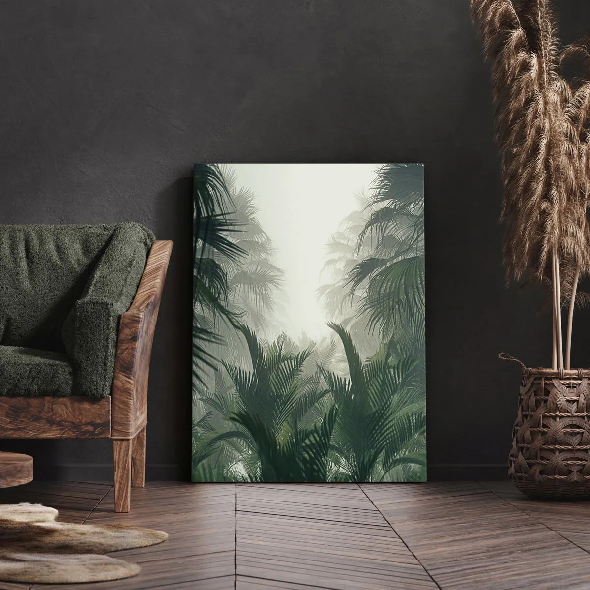 Canvastavla - Bild på duk - Tropisk hemlighet - 65x120 cm
