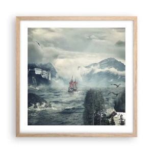 Affisch i ram av ljusek - På magiska vatten - 50x50 cm