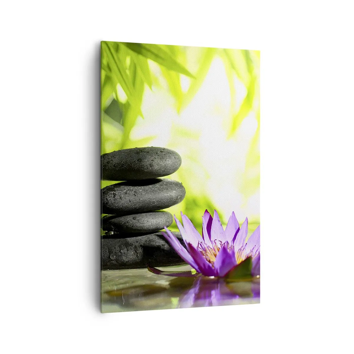 Canvastavla - Bild på duk - I en bambushage - 80x120 cm