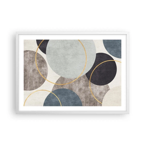 Affisch i vit ram - Cirkel efter cirkel - 70x50 cm