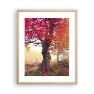 Affisch i ram av ljusek - Våldsam blommande - 40x50 cm