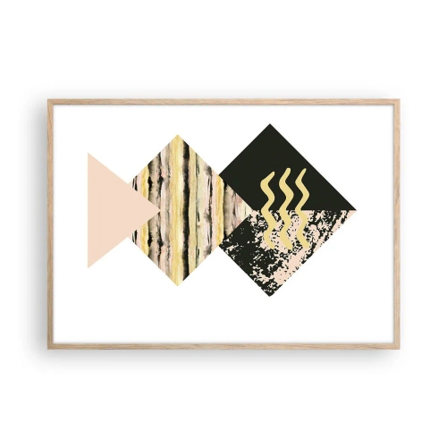 Affisch i ram av ljusek - Inte så enkelt - 100x70 cm