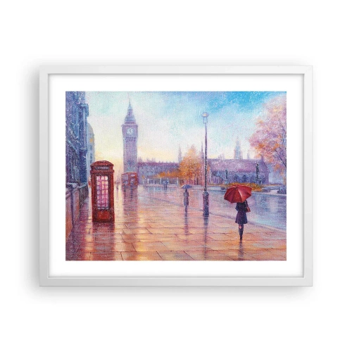 Affisch i vit ram - Höstdag i London - 50x40 cm