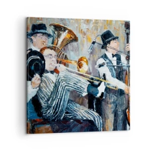 Canvastavla - Bild på duk - Hela den jazzmusiken - 60x60 cm