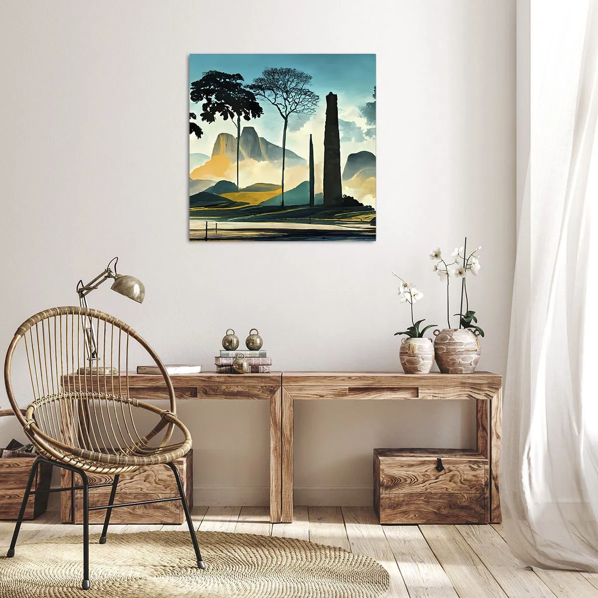 Canvastavla - Bild på duk - Fortfarande högre och högre - 50x50 cm