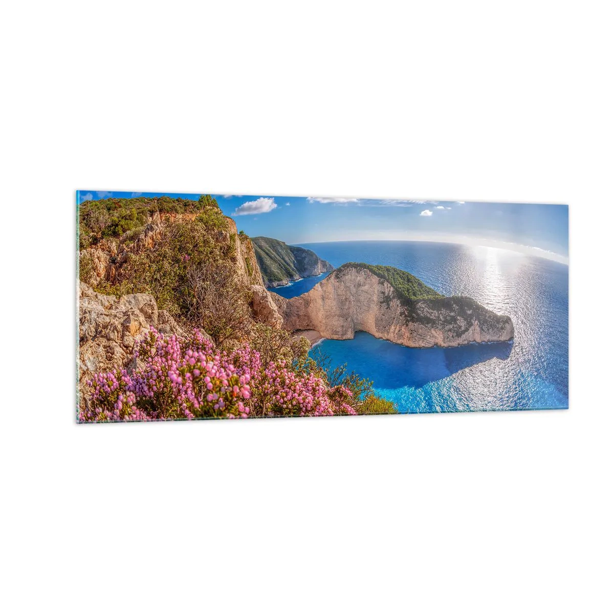 Glastavla - Bild på glas - Min stora grekiska semester - 100x40 cm