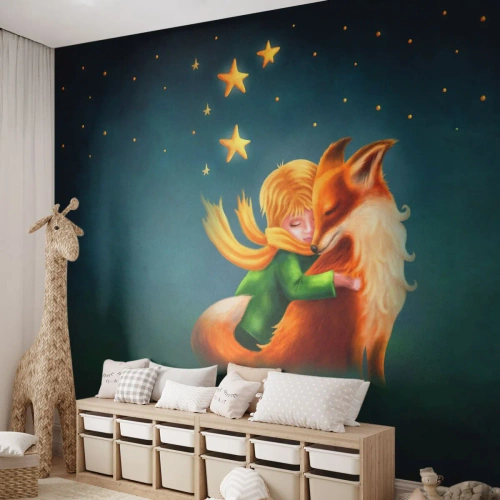 Fototapet Premium Sand - Lilla prinsen - För barn, Räv, Pojke - 100x70 cm