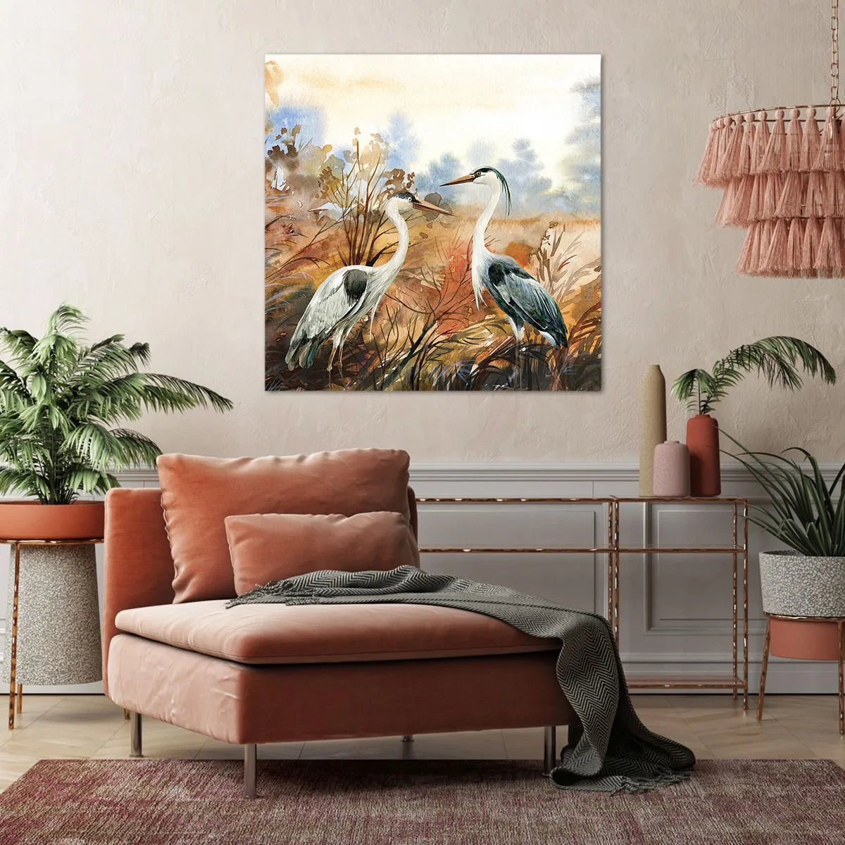 Canvastavla - Bild på duk - Vart ska vi på hösten? - 50x50 cm