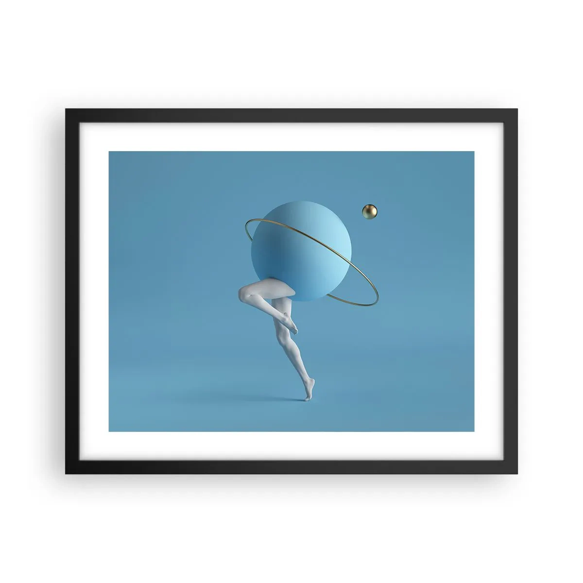 Affisch i svart ram - Och planeterna blir galna - 50x40 cm