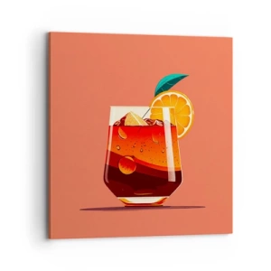 Canvastavla - Bild på duk - Sommarens förfriskning - 70x70 cm