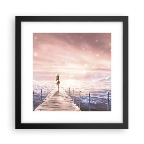 Affisch i svart ram - I drömmens ljus - 30x30 cm