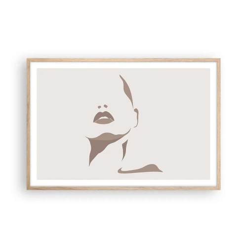 Affisch i ram av ljusek - Skapad av ljus och skugga - 91x61 cm