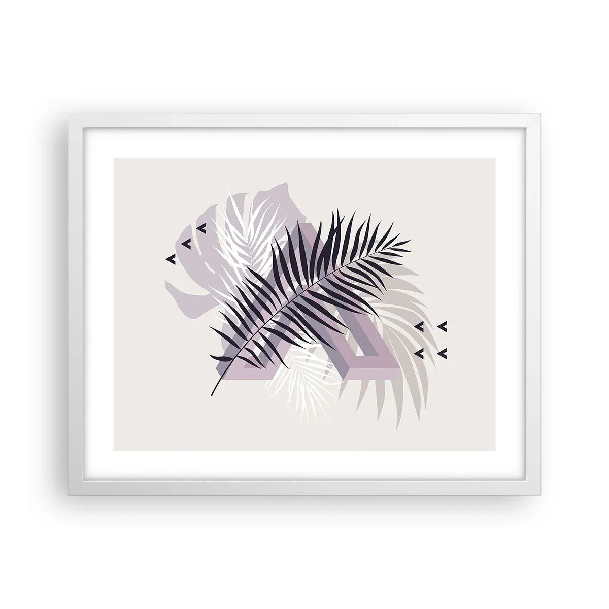 Affisch i vit ram - Skuggans skugga - 50x40 cm