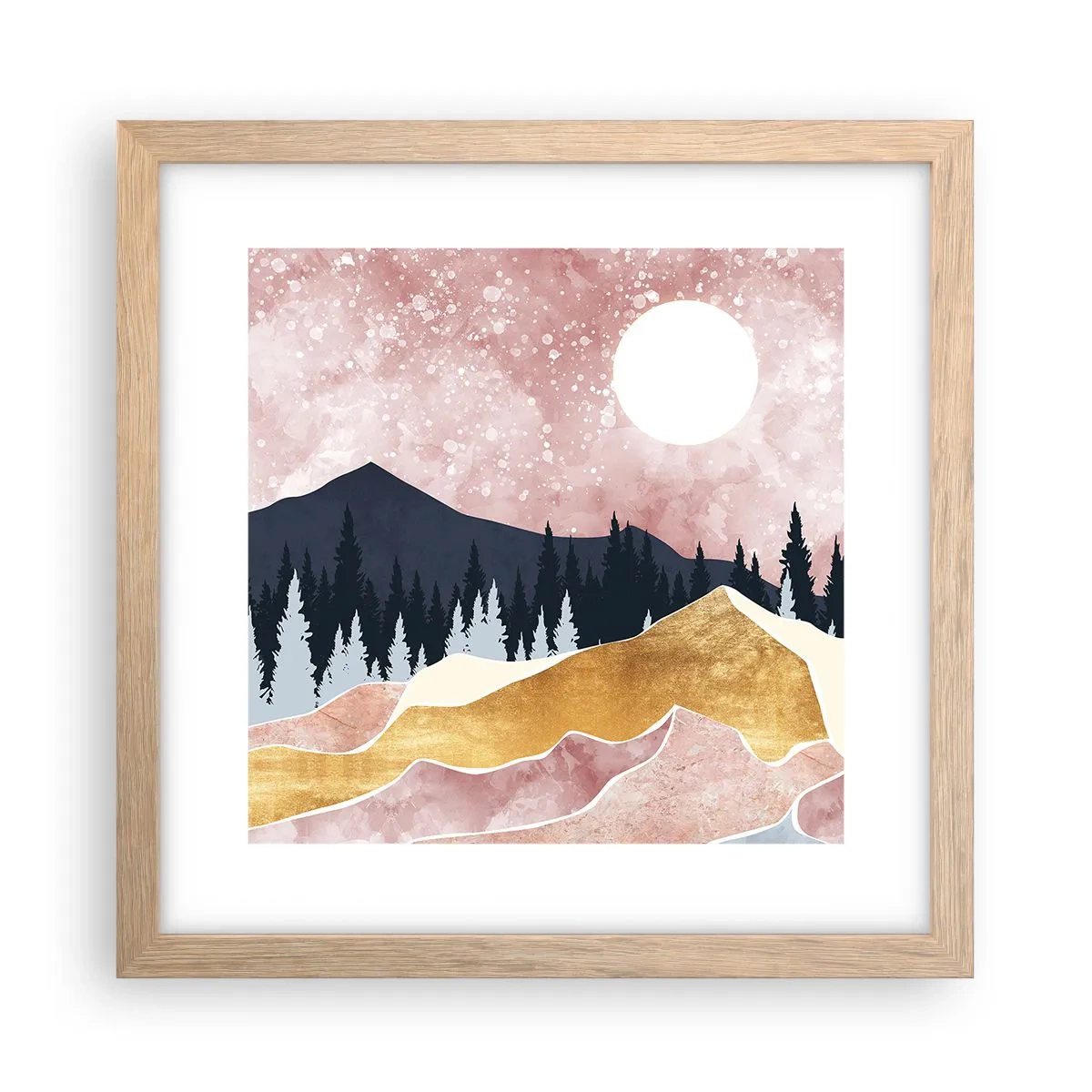 Affisch i ram av ljusek - Nattvakt - 30x30 cm