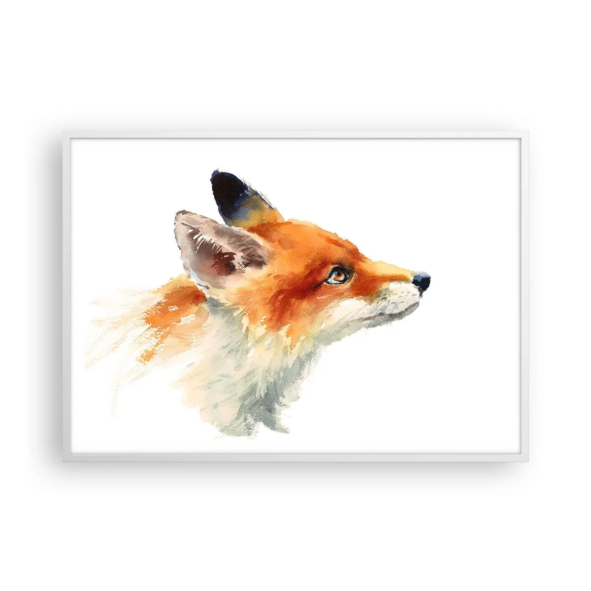 Affisch i vit ram - Försiktighet skadar aldrig - 100x70 cm