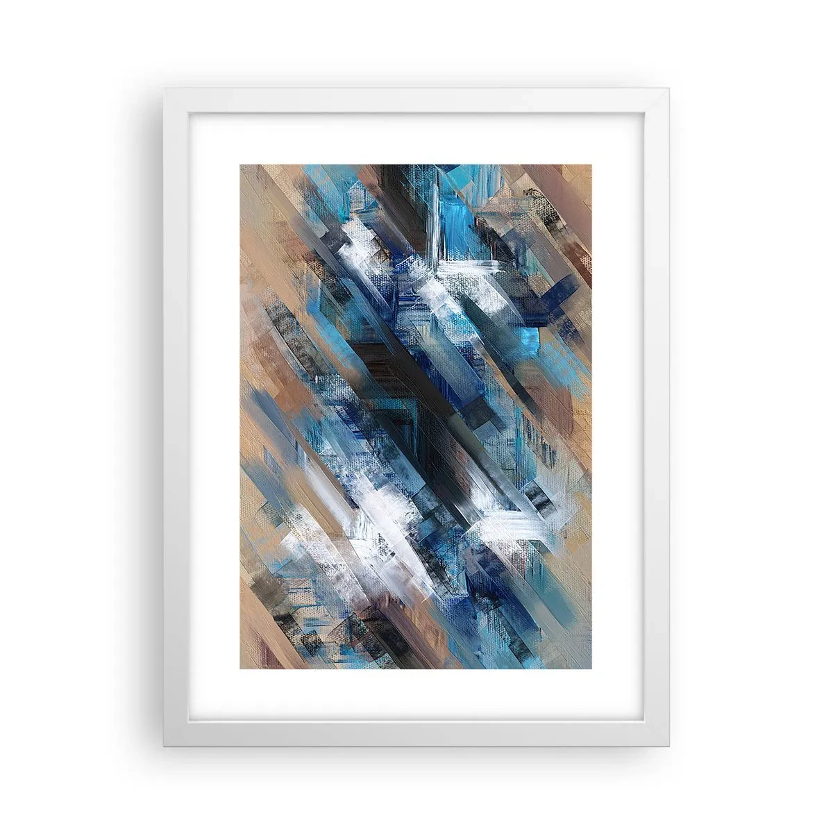 Affisch i vit ram - På en blå sluttning - 30x40 cm