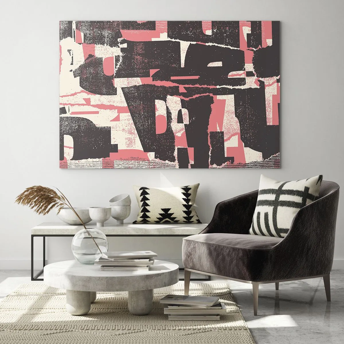 Glastavla - Bild på glas - Allt liv och rörelse - 100x70 cm