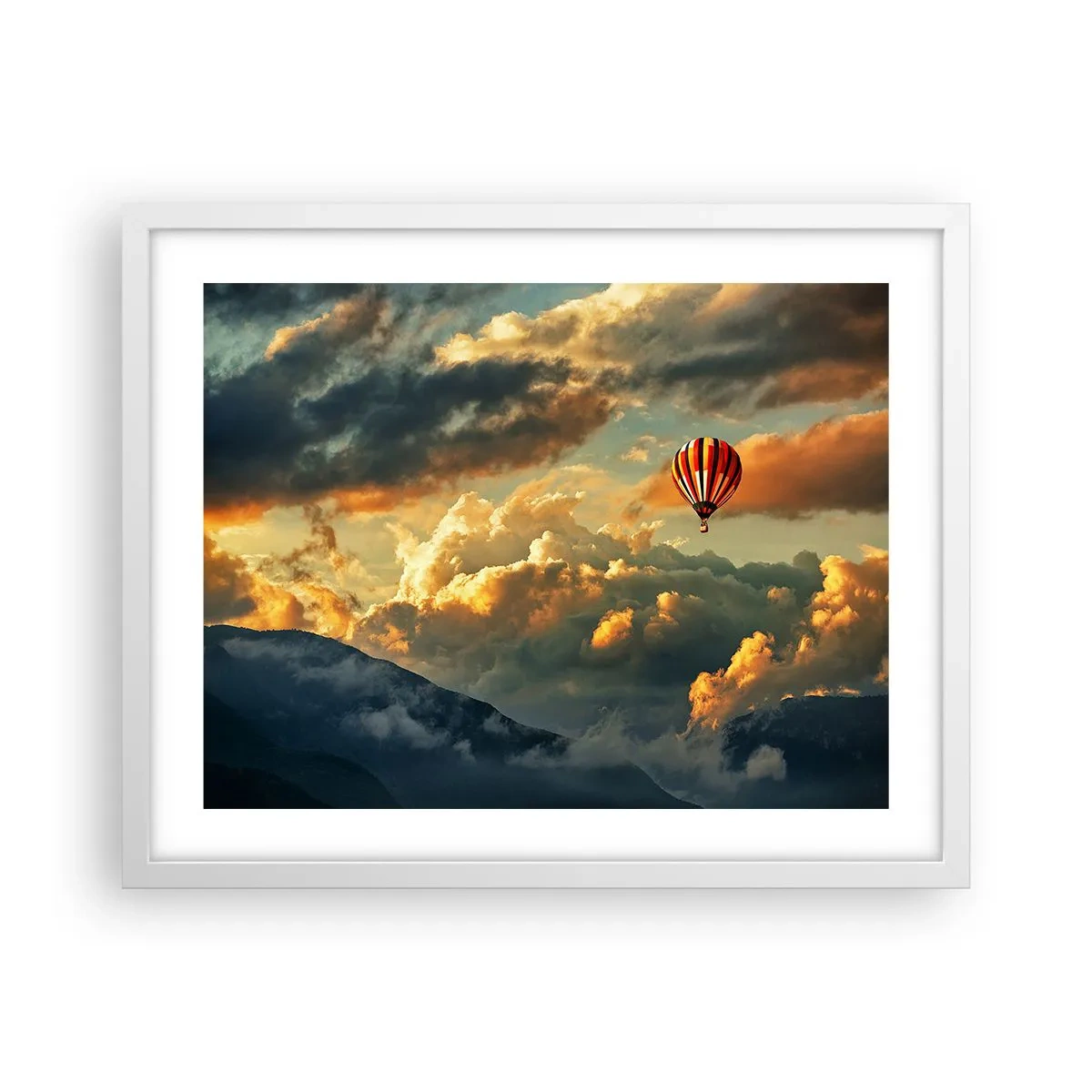 Affisch i vit ram - Jag flyger för jag vill - 50x40 cm