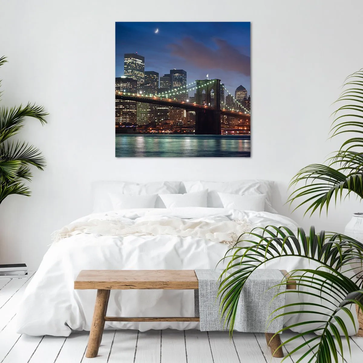 Canvastavla - Bild på duk - Glödande natt - 50x50 cm