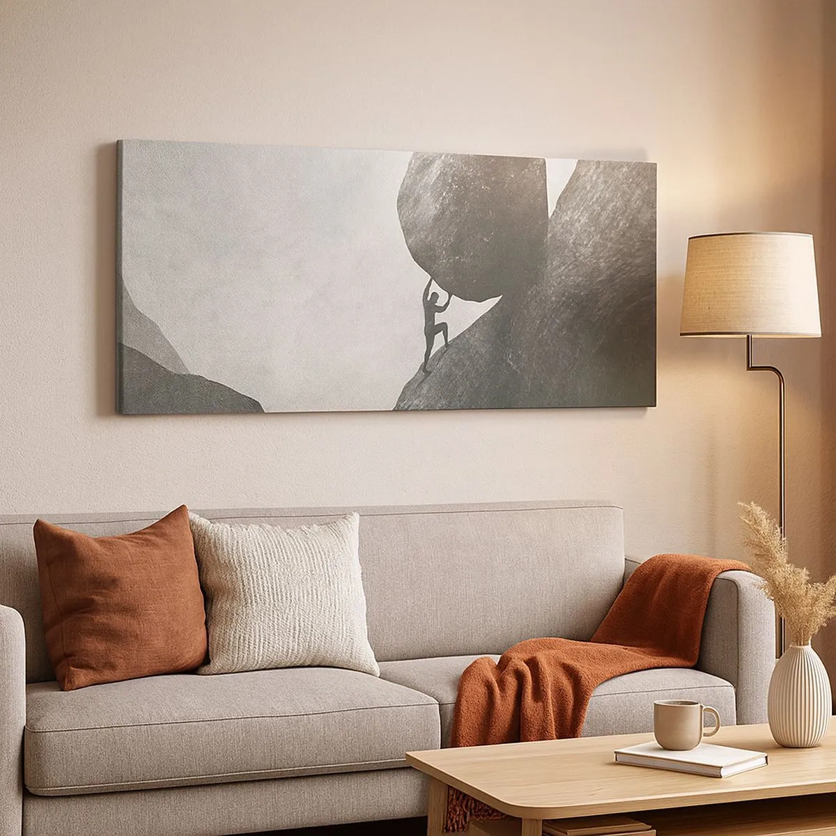 Canvastavla - Bild på duk - Jag tror i strid mot hoppet - 100x40 cm