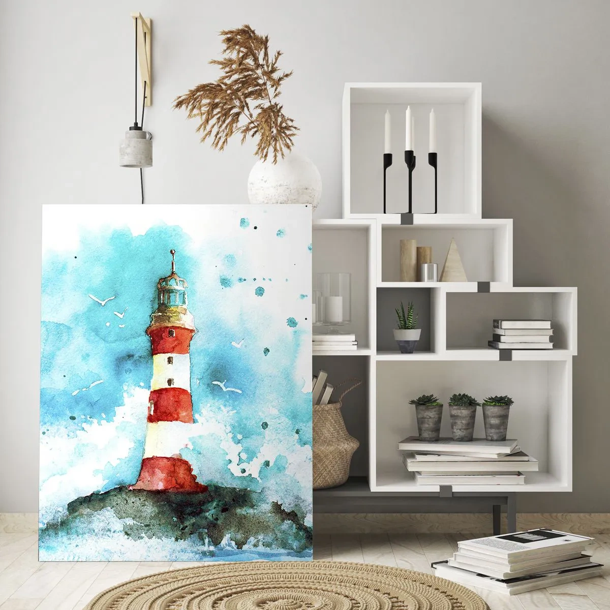 Glastavla - Bild på glas - Elementens enhet - 50x70 cm
