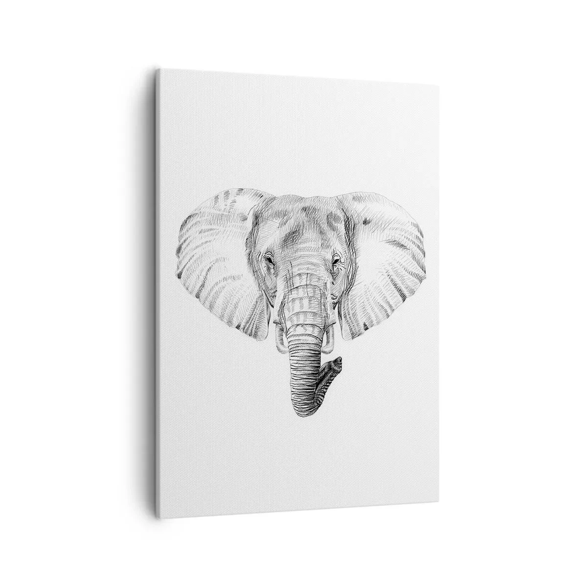 Canvastavla - Bild på duk - "Det var en elefant, stor som elefant" - 50x70 cm