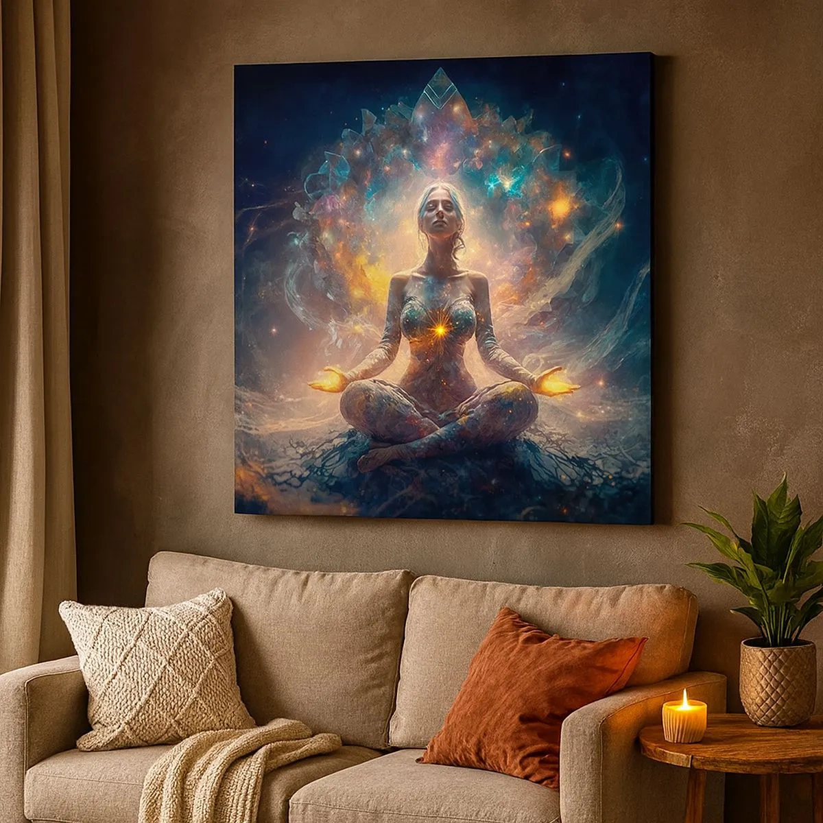 Canvastavla - Bild på duk - Flöde av god energi - 30x30 cm